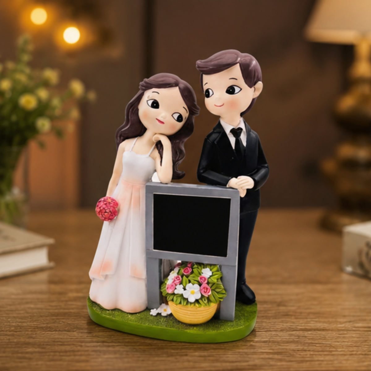 Wedding Couple Figurine - Blackboard Edition
