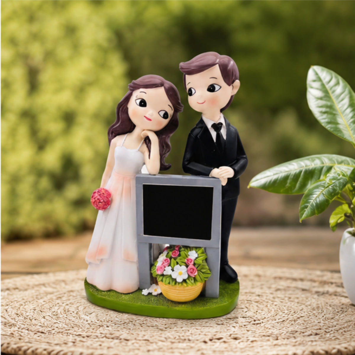 Wedding Couple Figurine - Blackboard Edition