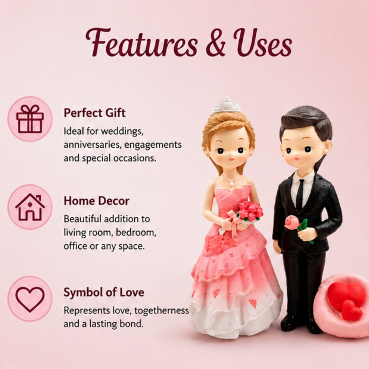Romantic Marriage Couple Figurine Set