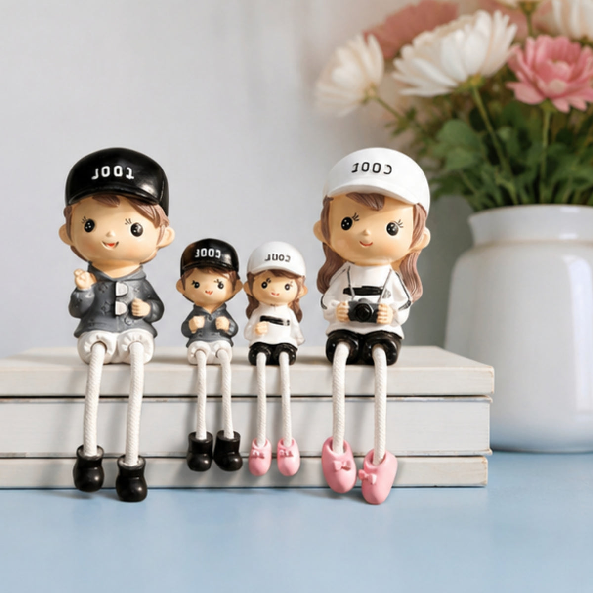 Family Shelf Hanging Dolls - Set of 4