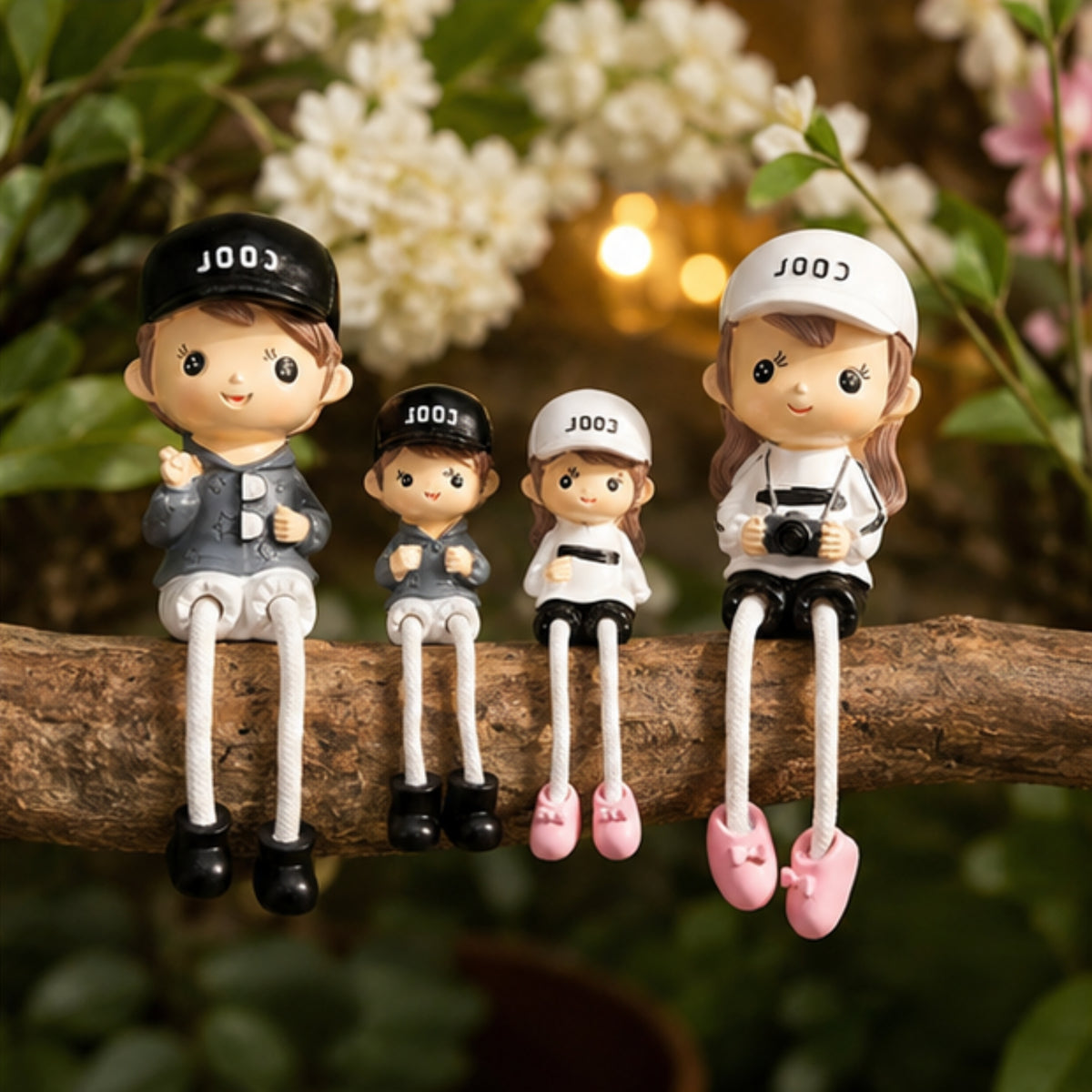 Family Shelf Hanging Dolls - Set of 4