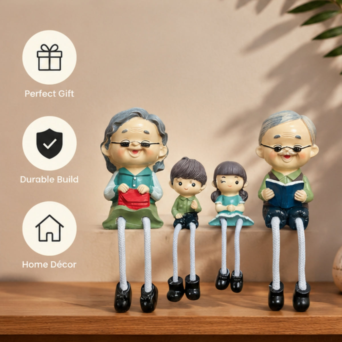 4-Piece Grandparents & Grandkids Shelf Sitter