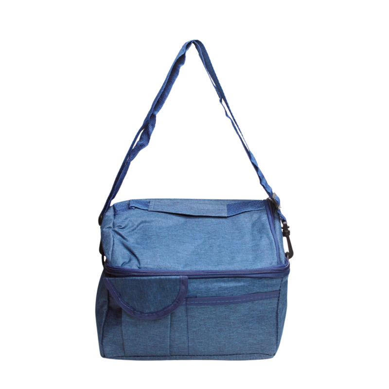 Double Layer Insulated Lunch Bag - Blue