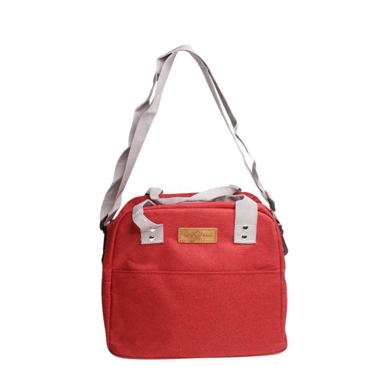 Shoulder Strap Lunch Bag - Red