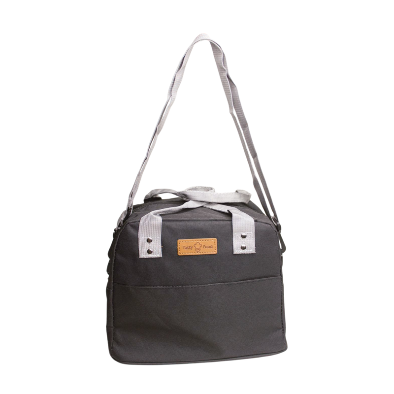 Shoulder Strap Lunch Bag - Black