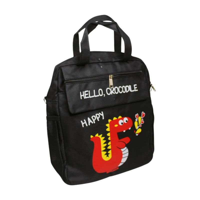 Kids Schoolbag - Black Dragon Print