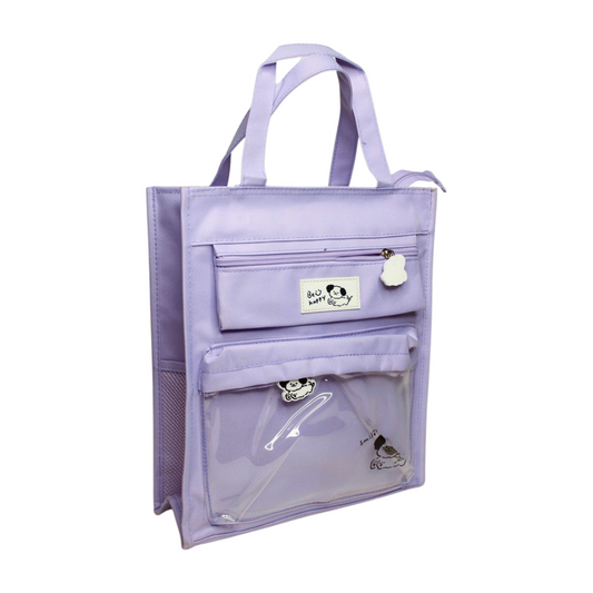 Kids Multi-Pocket Tote Bag - Purple