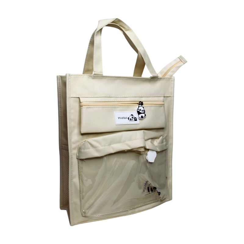 Kids Multi-Pocket Tote Bag - Cream