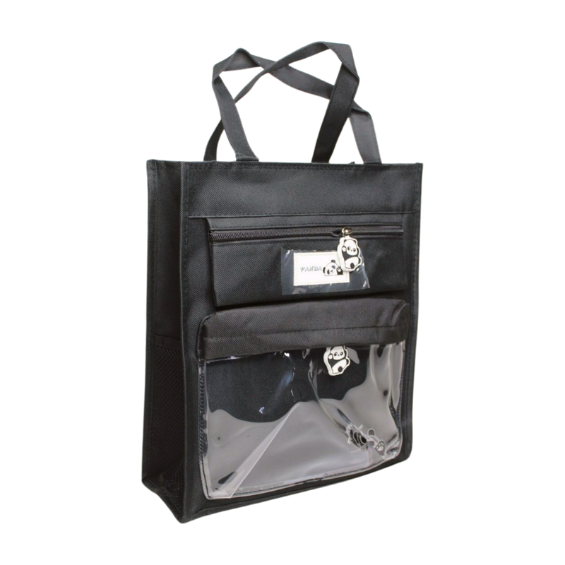 Kids Multi-Pocket Tote Bag - Black