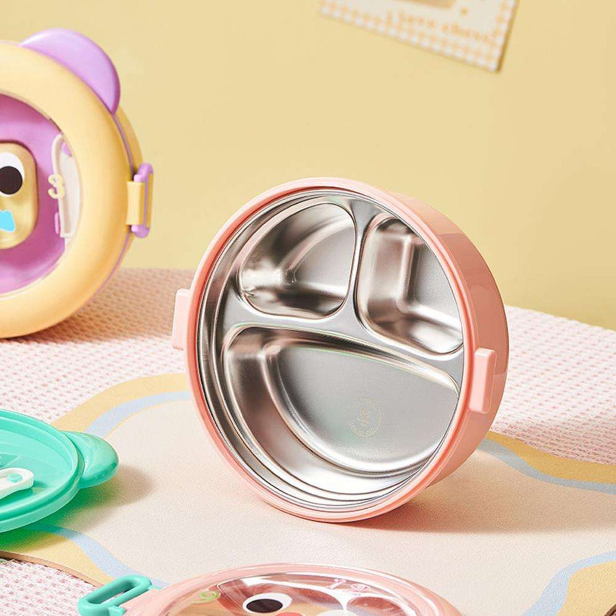 Round Clock Tiffin Box