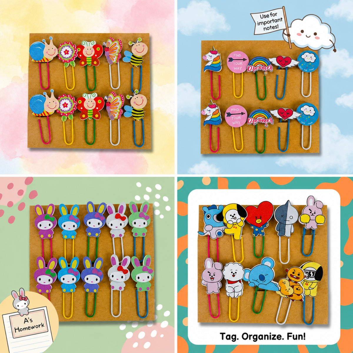 Decorative Paper Clips Set
