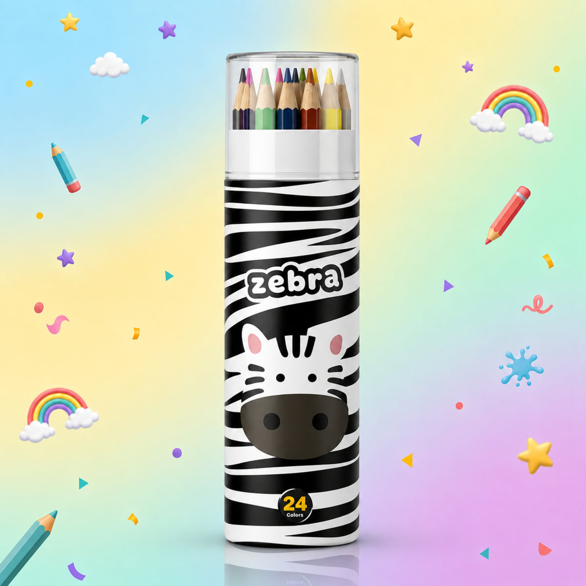 Rainbow Pencil Set - 24 Colours