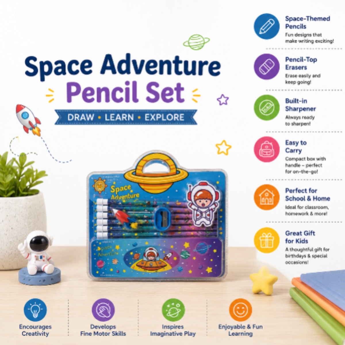 Space Explorer Stationery Set