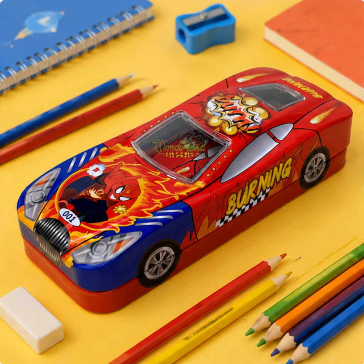 Speedy Racer Metal Pencil Box