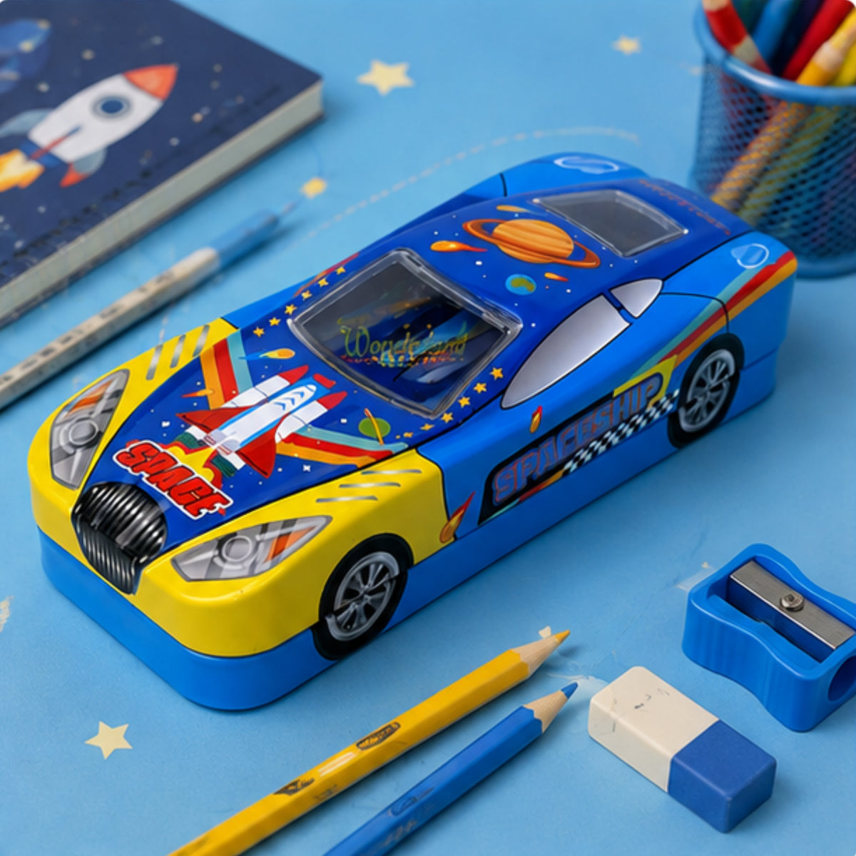 Speedy Racer Metal Pencil Box