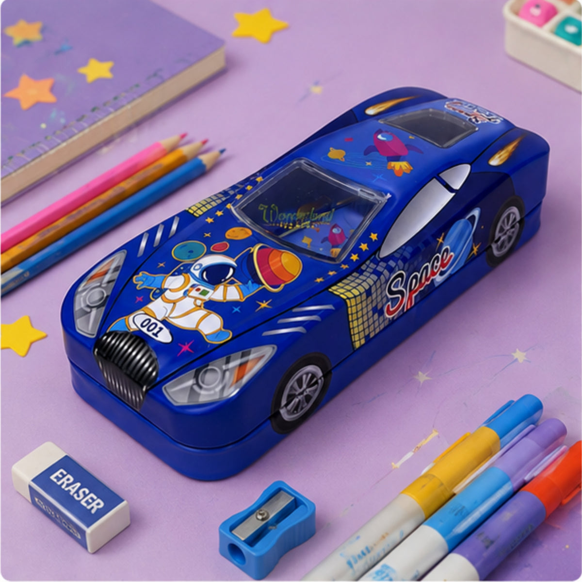 Speedy Racer Metal Pencil Box