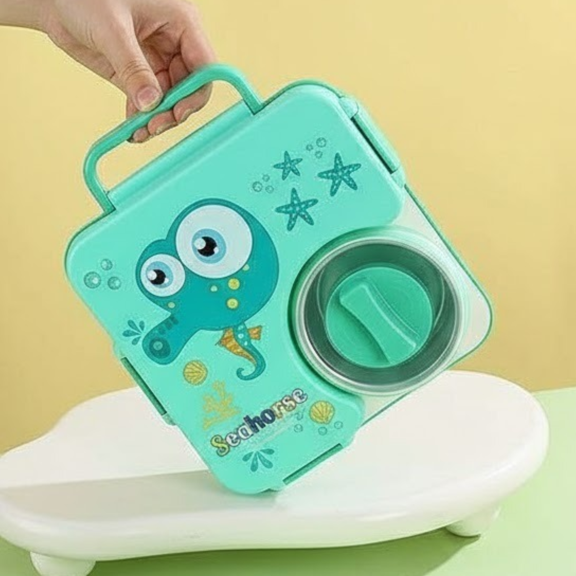 Sea Horse Lunch Box - Blue