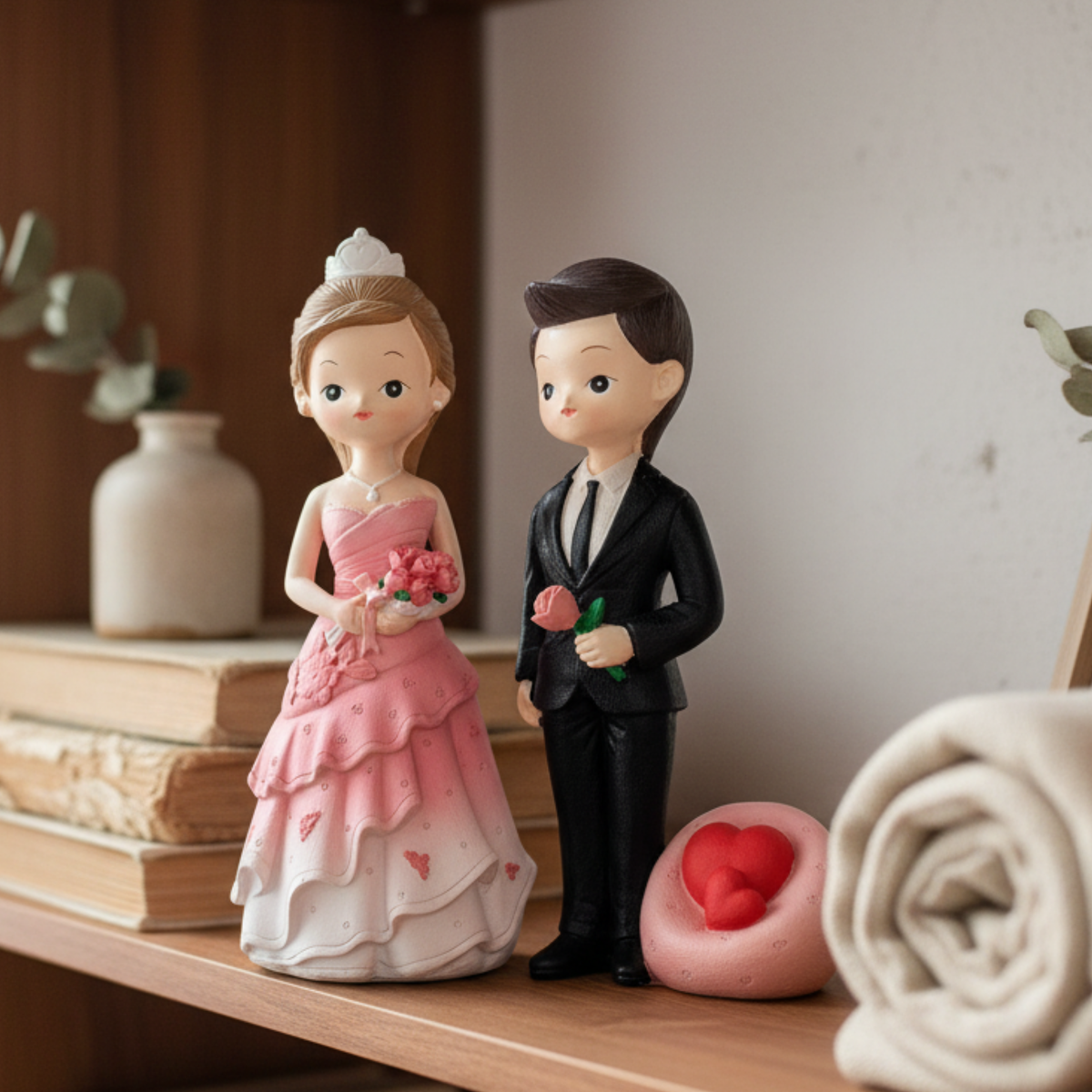 Romantic Marriage Couple Figurine Set