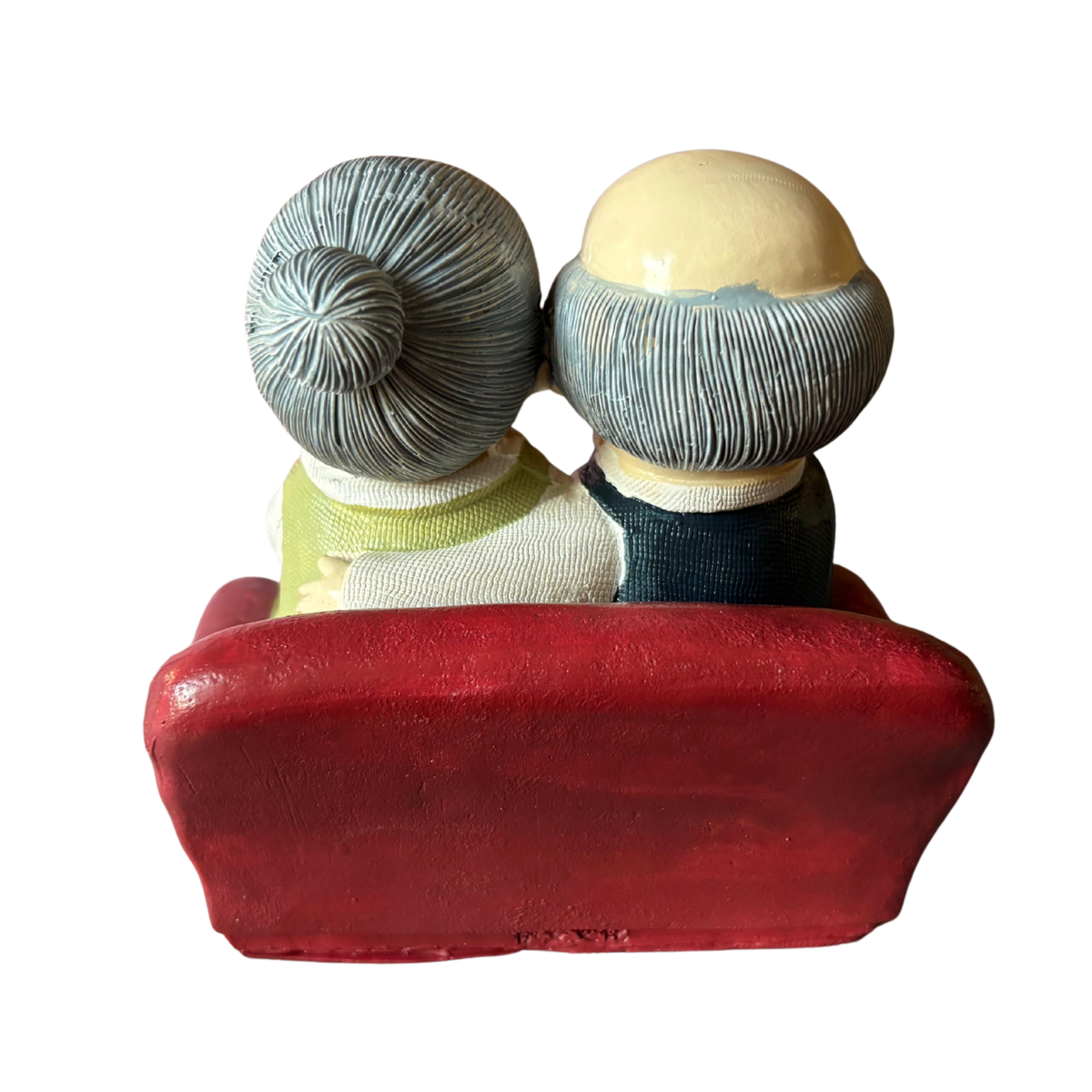 Elderly Couple Figurine - Red Sofa