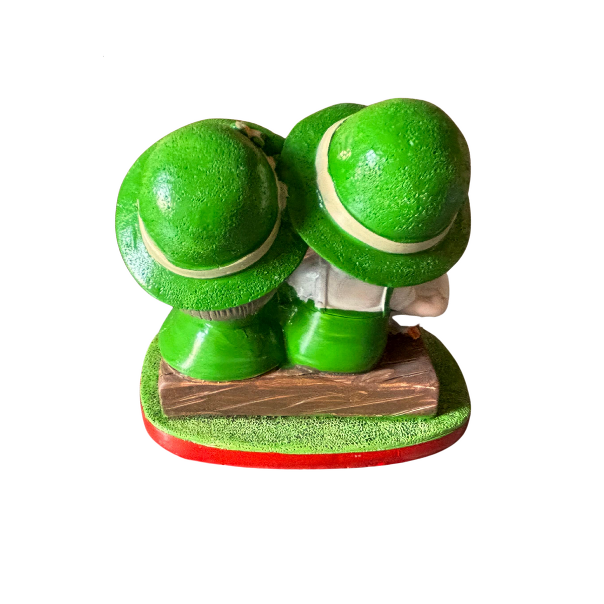 Garden Couple Sitting Figurine - Duck & Pumpkin