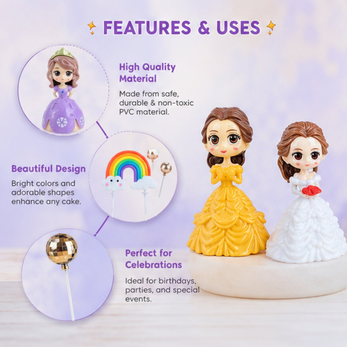 Princess Cake Topper Set