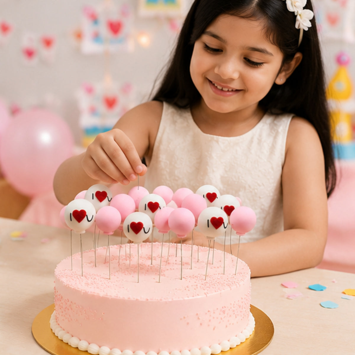 Decorative Balls Cake Topper Set