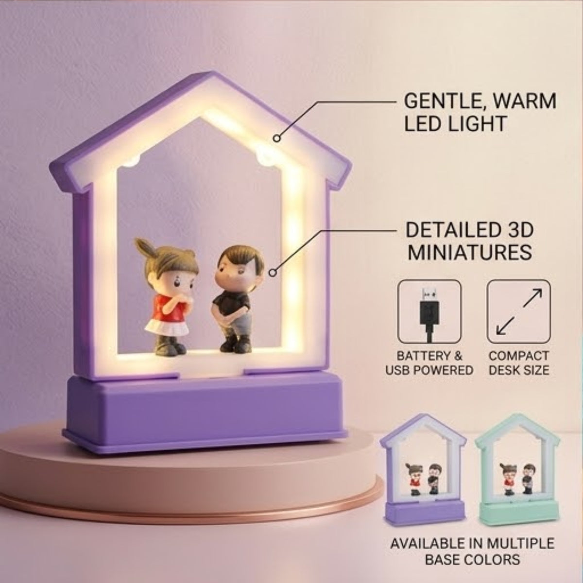 Romantic LED Frame with 3D Miniature