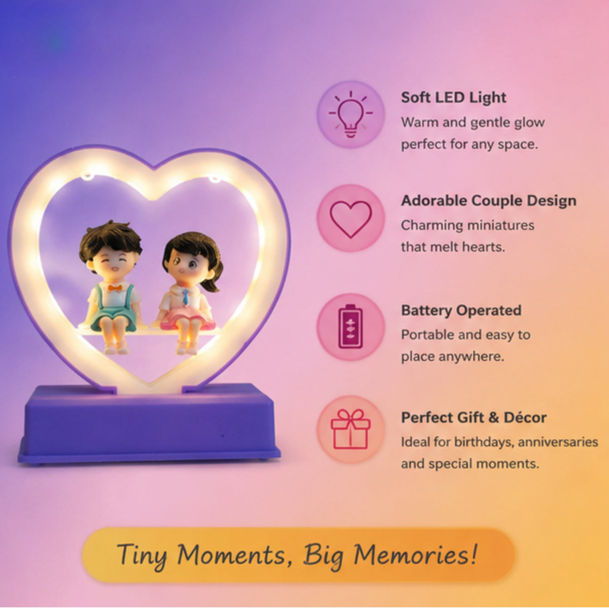Heart-Shaped LED Light