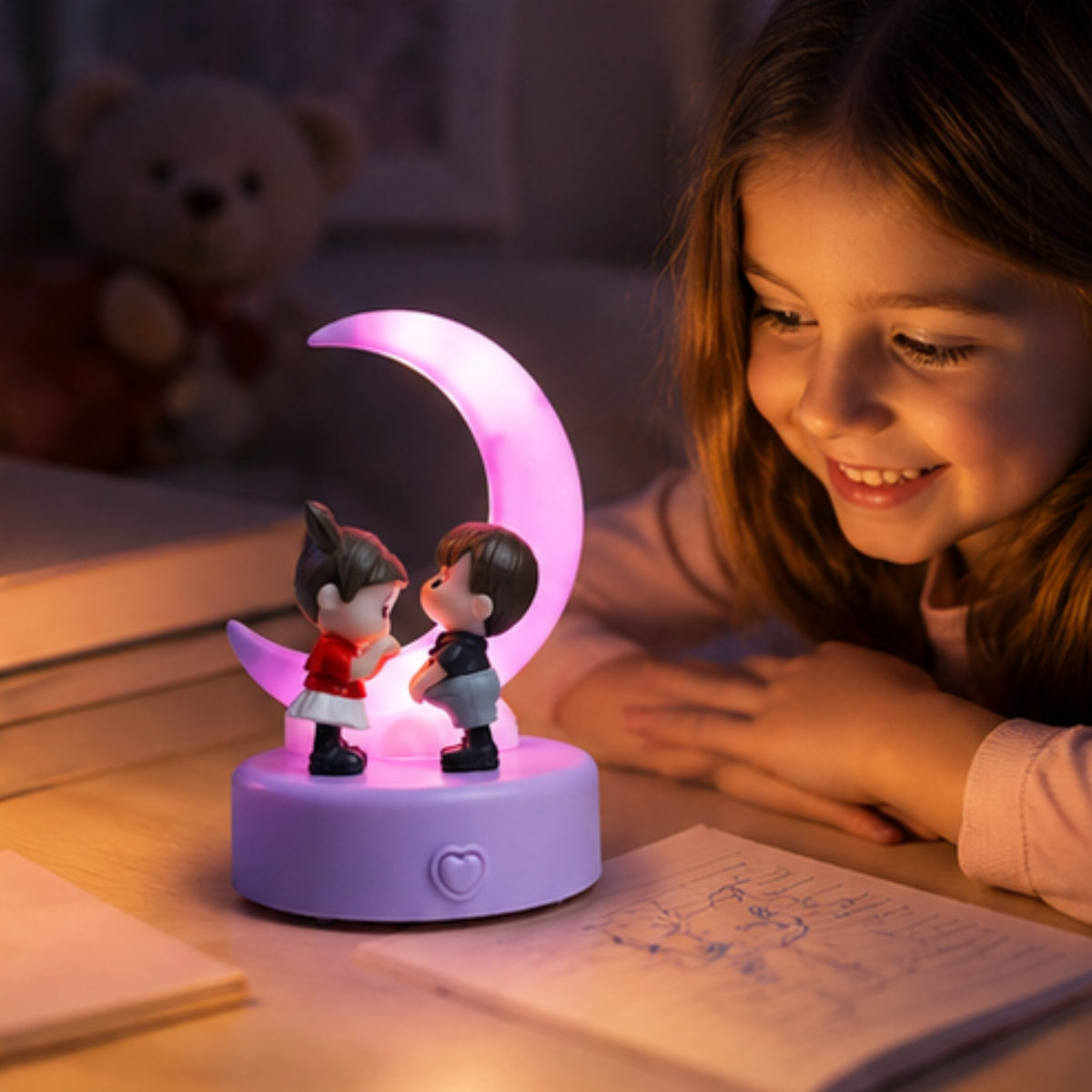 Moon-Shaped LED Light