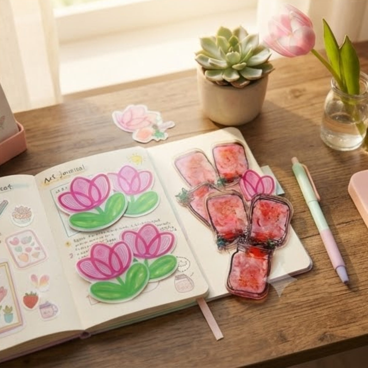 Acrylic 3D Sticker Set of 10