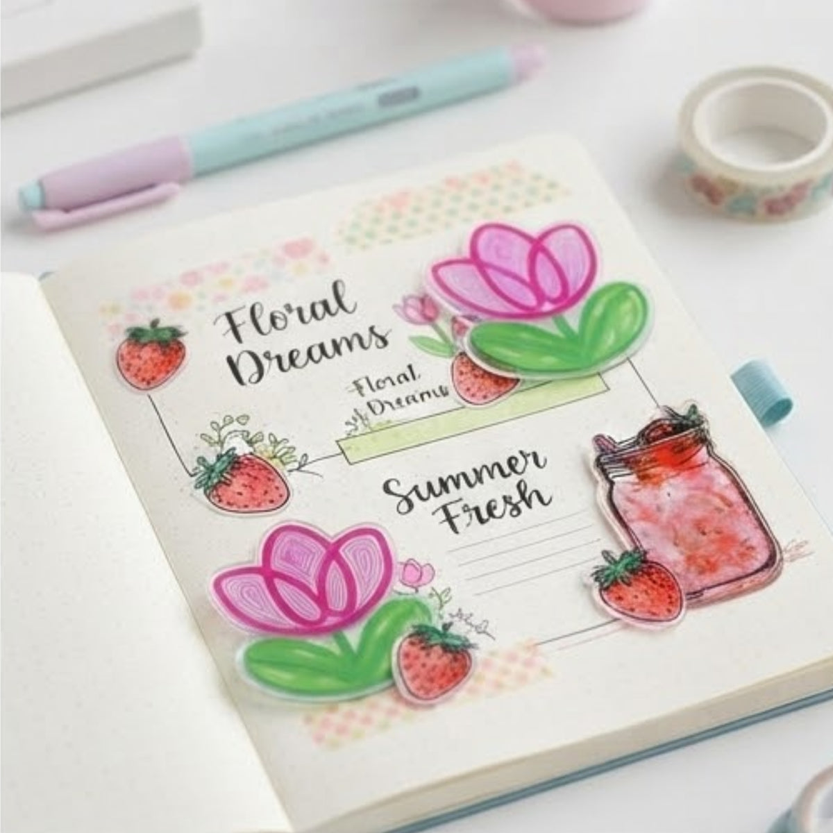 Acrylic 3D Sticker Set of 10
