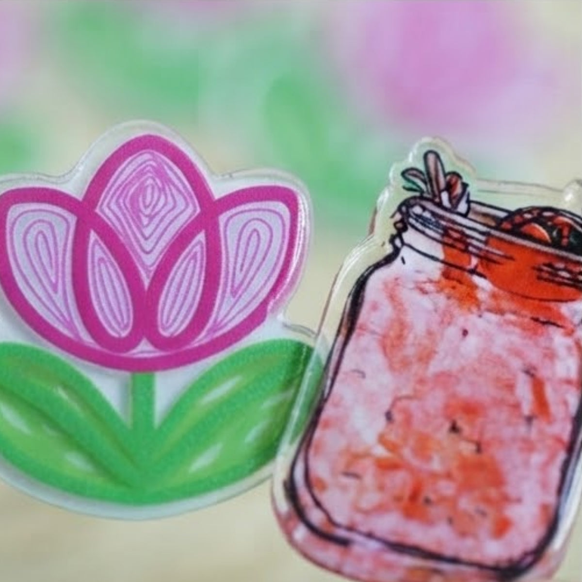 Acrylic 3D Sticker Set of 10