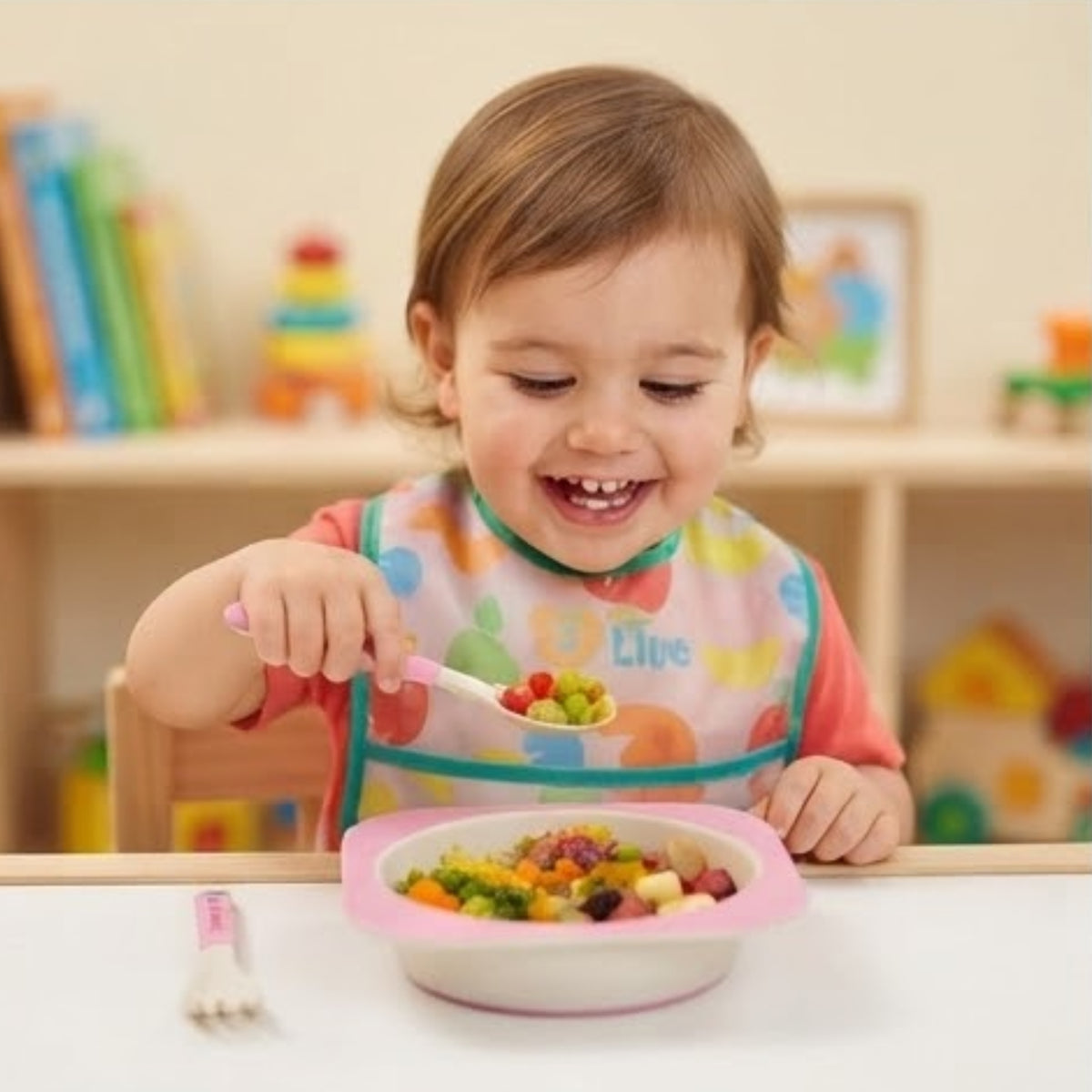 Bamboo Fiber Kids Utensils Set