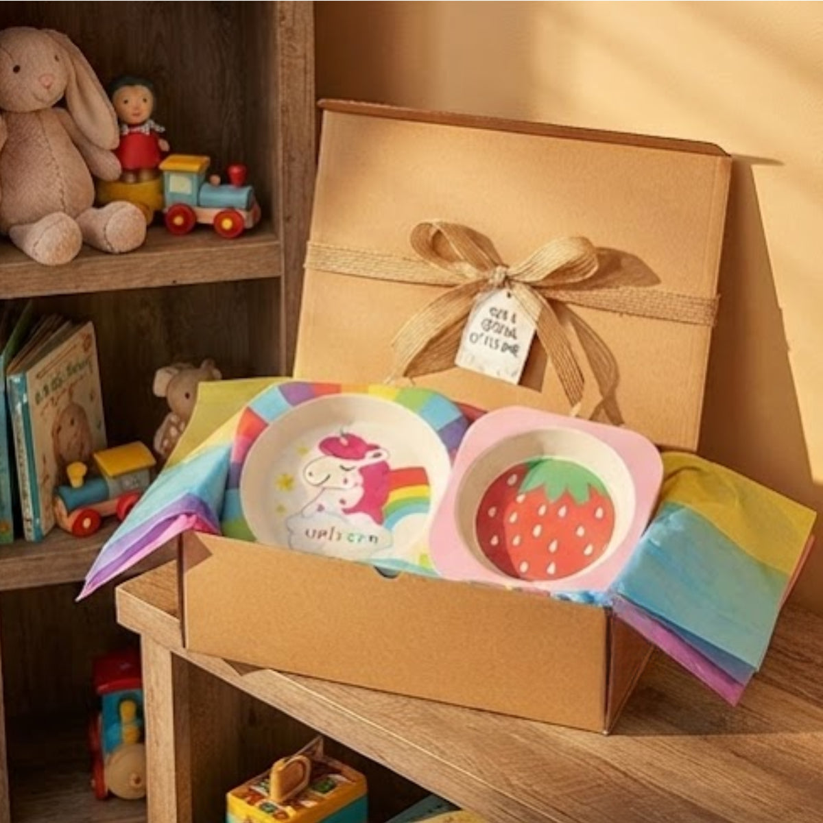 Bamboo Fiber Kids Utensils Set