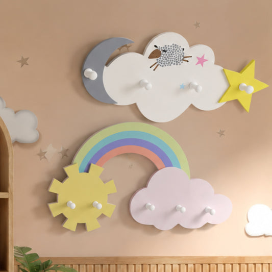 Wooden Cloud Hook Hanger