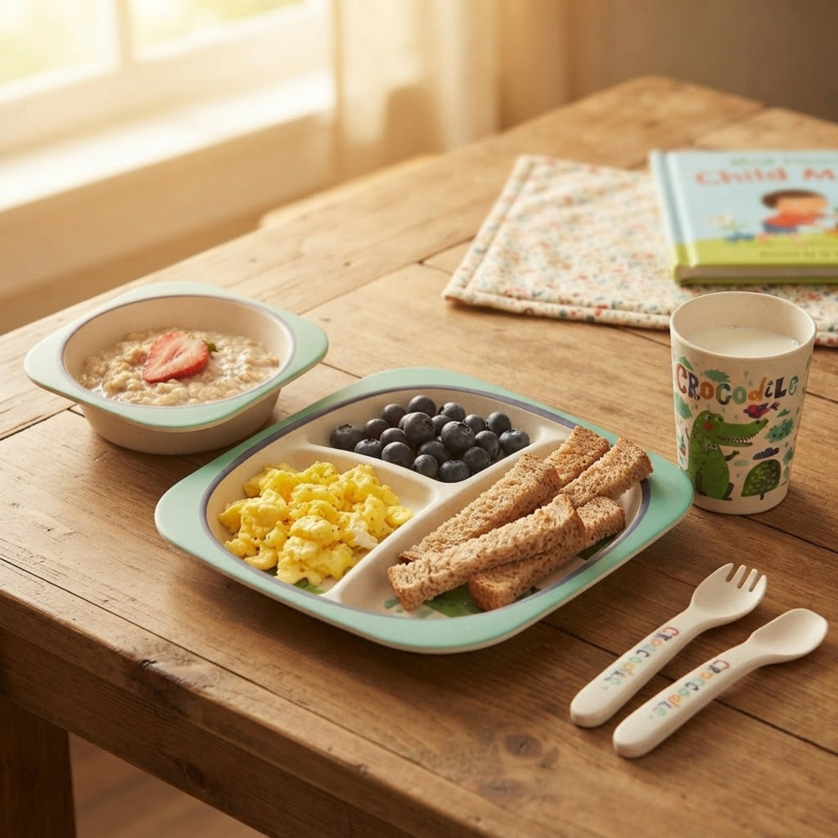 Kids Dinnerware Bamboo Fibre Set of 5