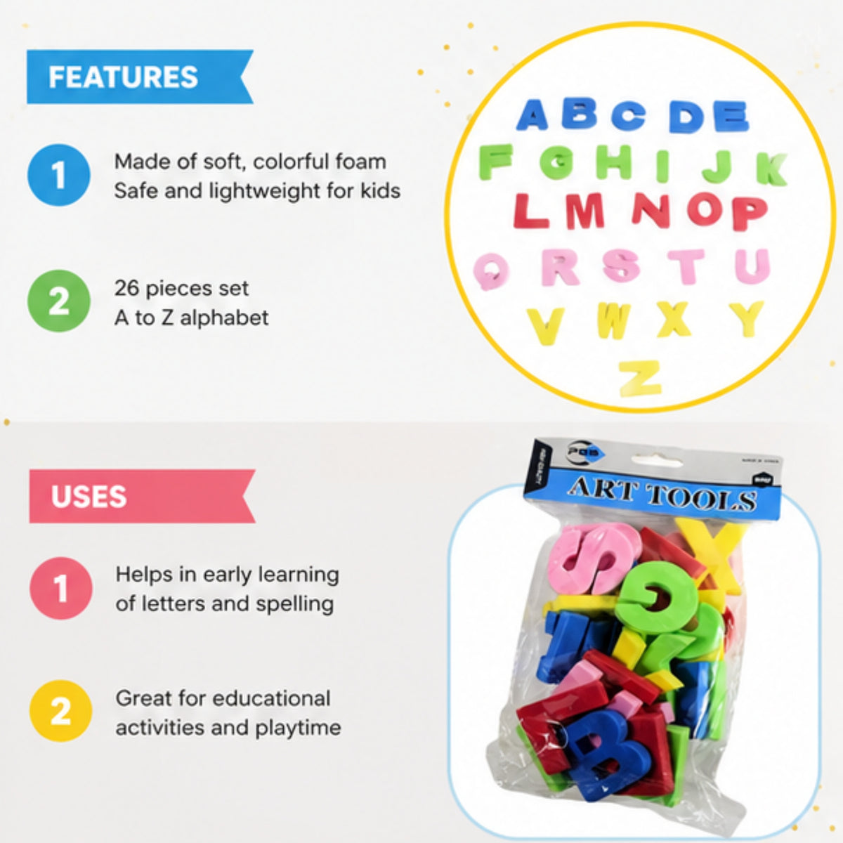 Alphabet Bath Foam Letters