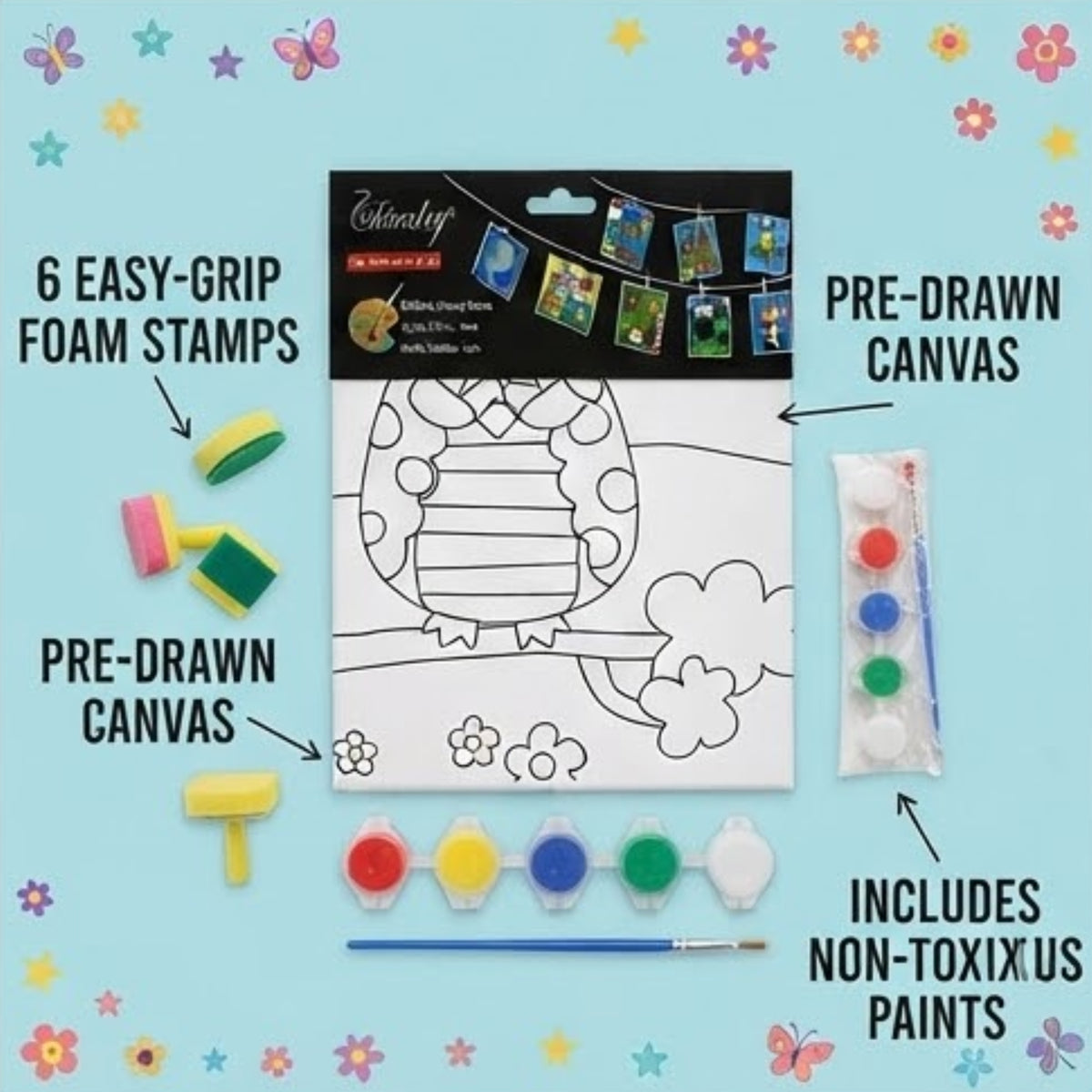 DIY Pre-Drawn Canvas Painting Kit