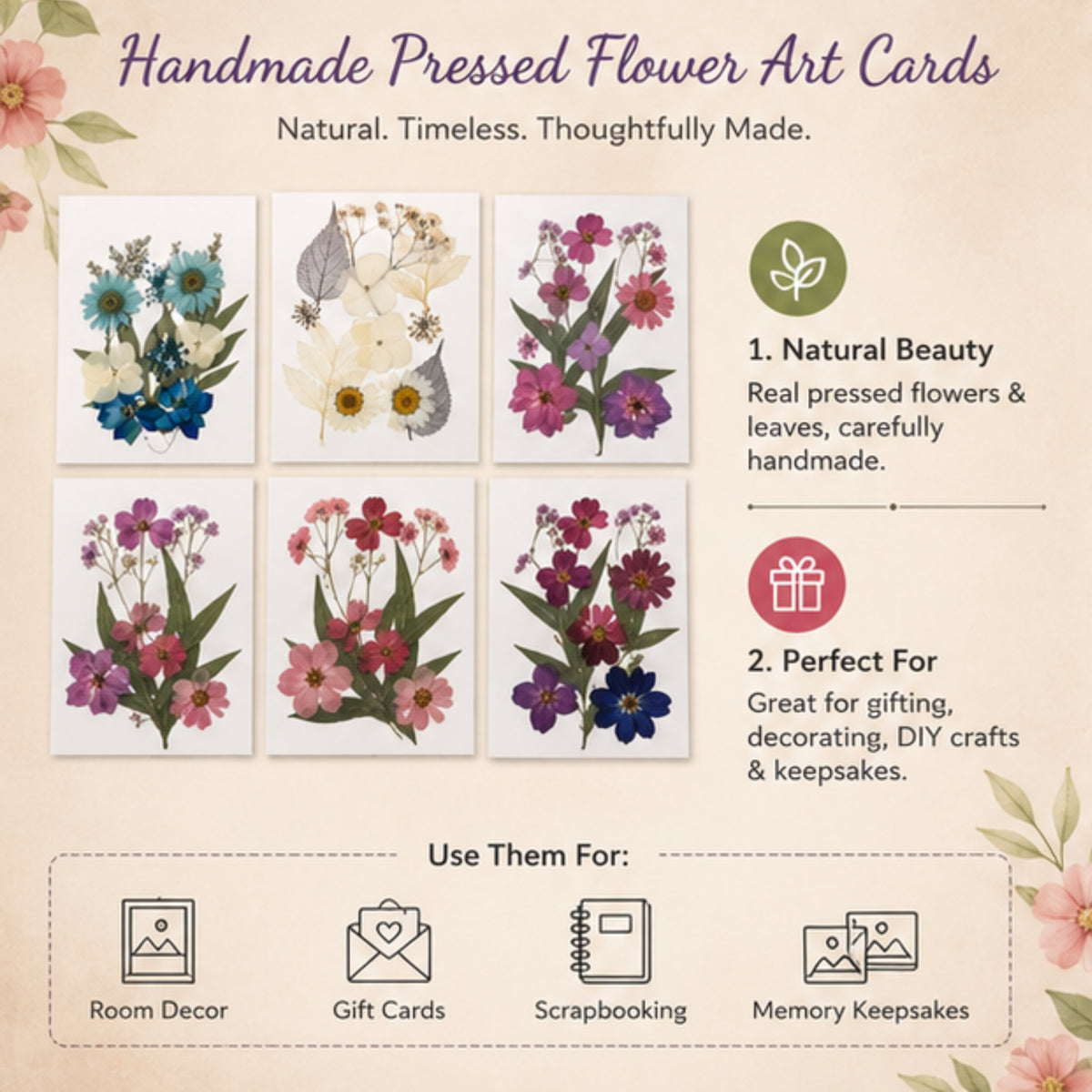 Pressed Flower Art Card Set