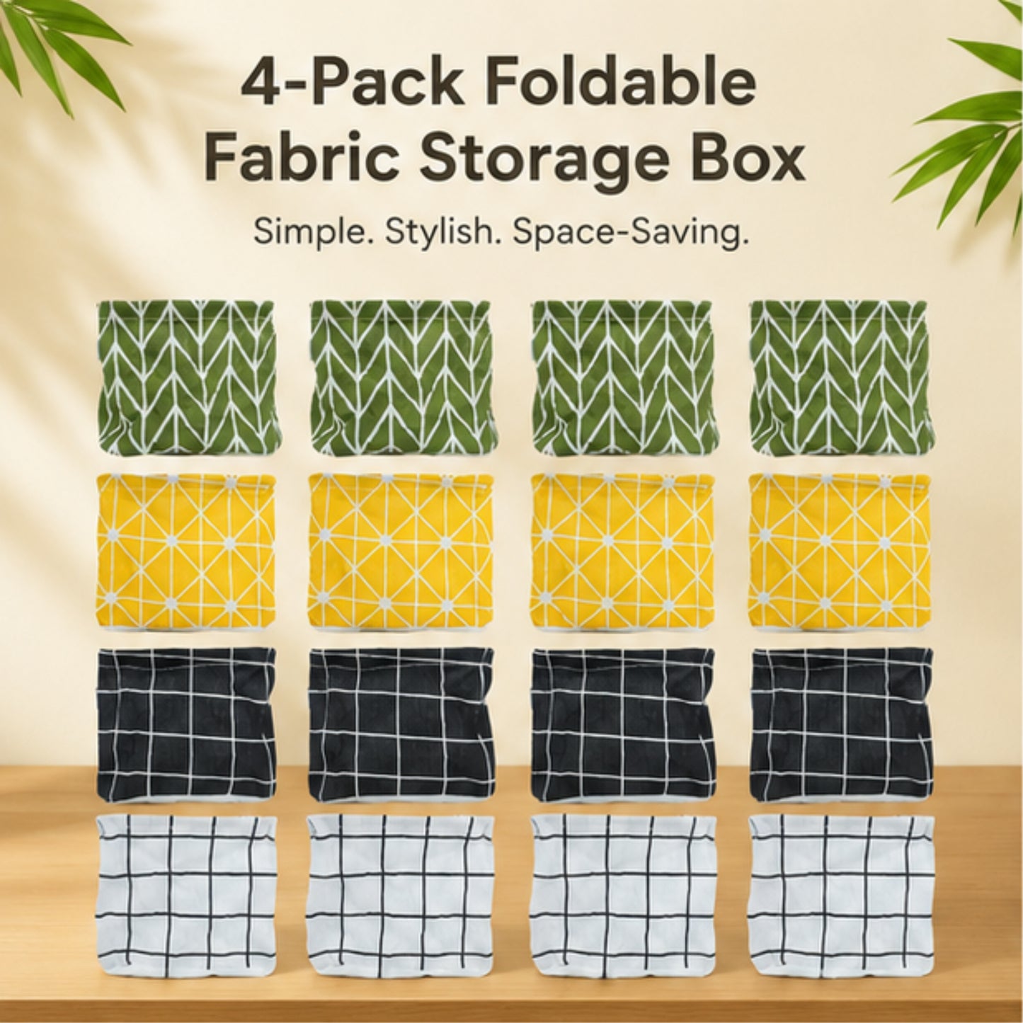 Foldable Cloth Storage Box (Set of 4)