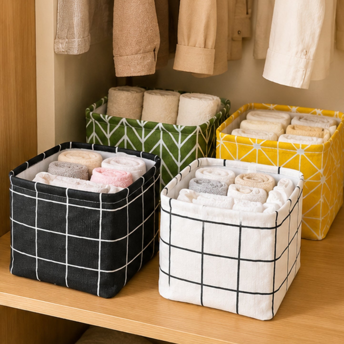Foldable Cloth Storage Box (Set of 4)