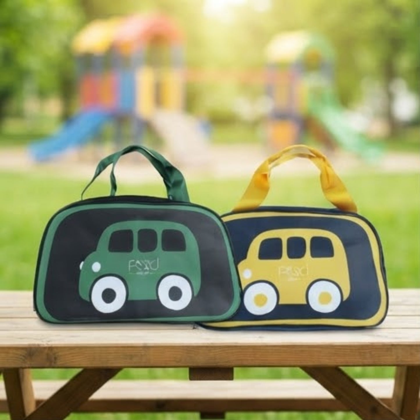 Car Print Insulated Lunch Bag