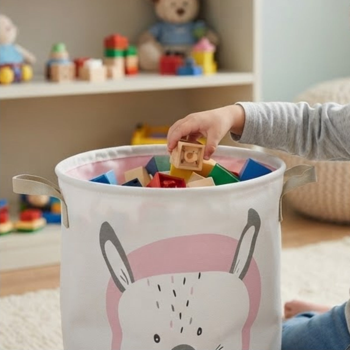 Round Laundry & Toys Basket