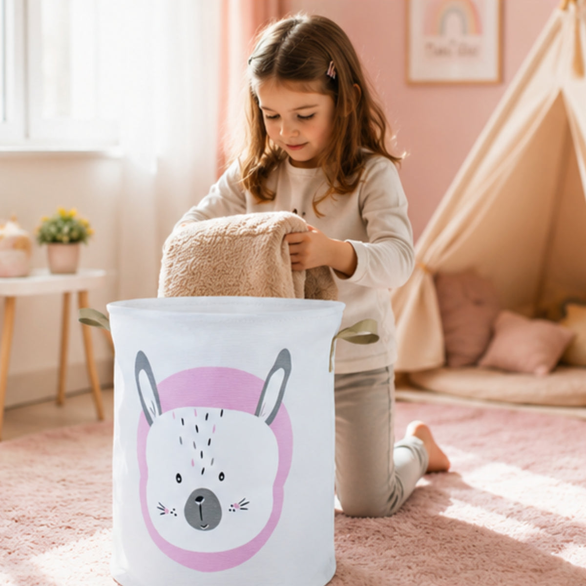 Round Laundry & Toys Basket