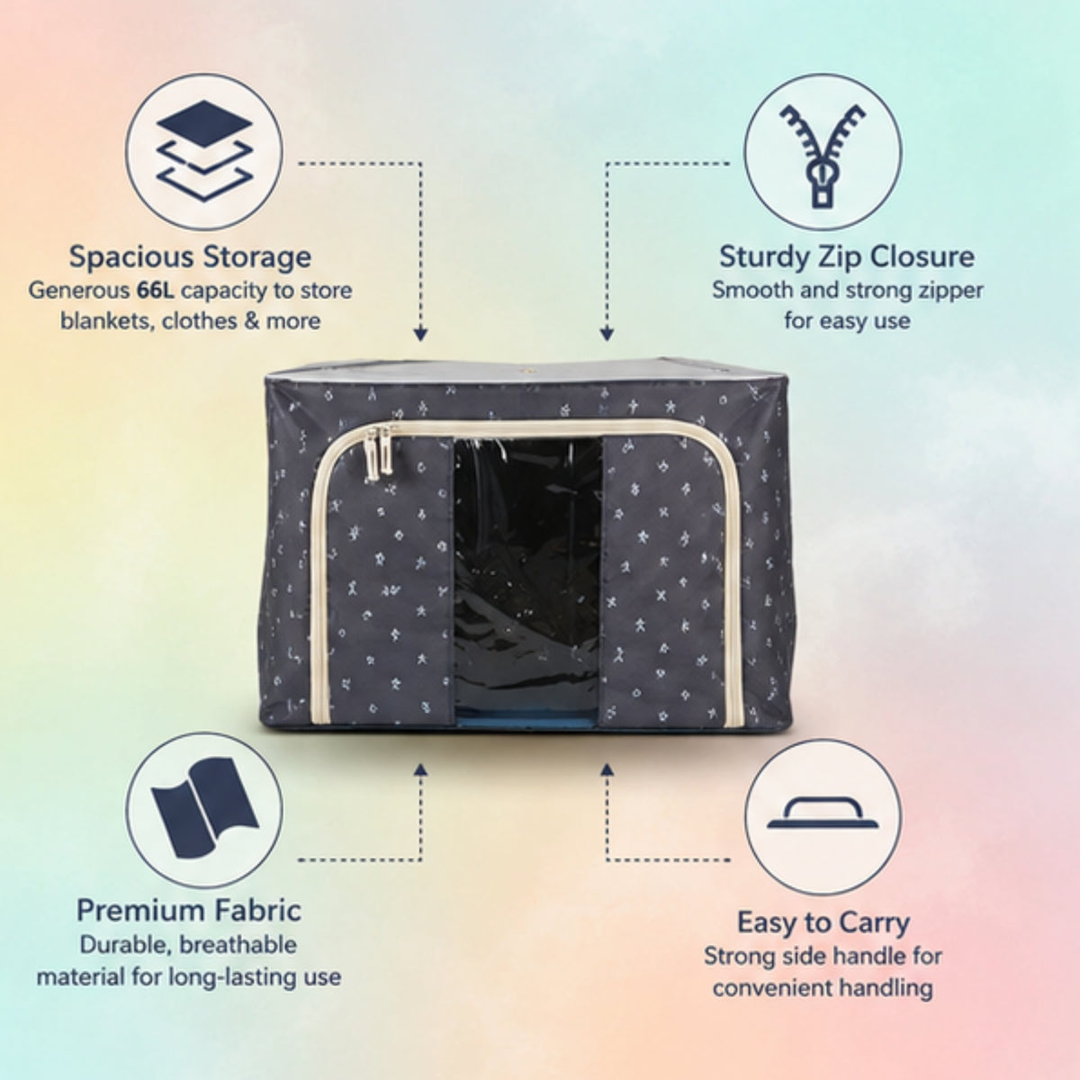 66L Storage Bag with Zip