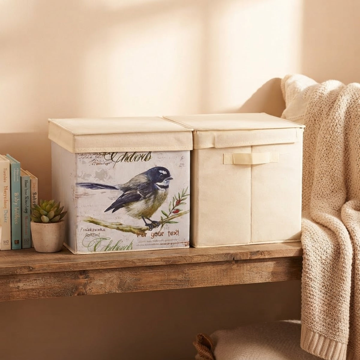 Fabric Storage Box with Lid