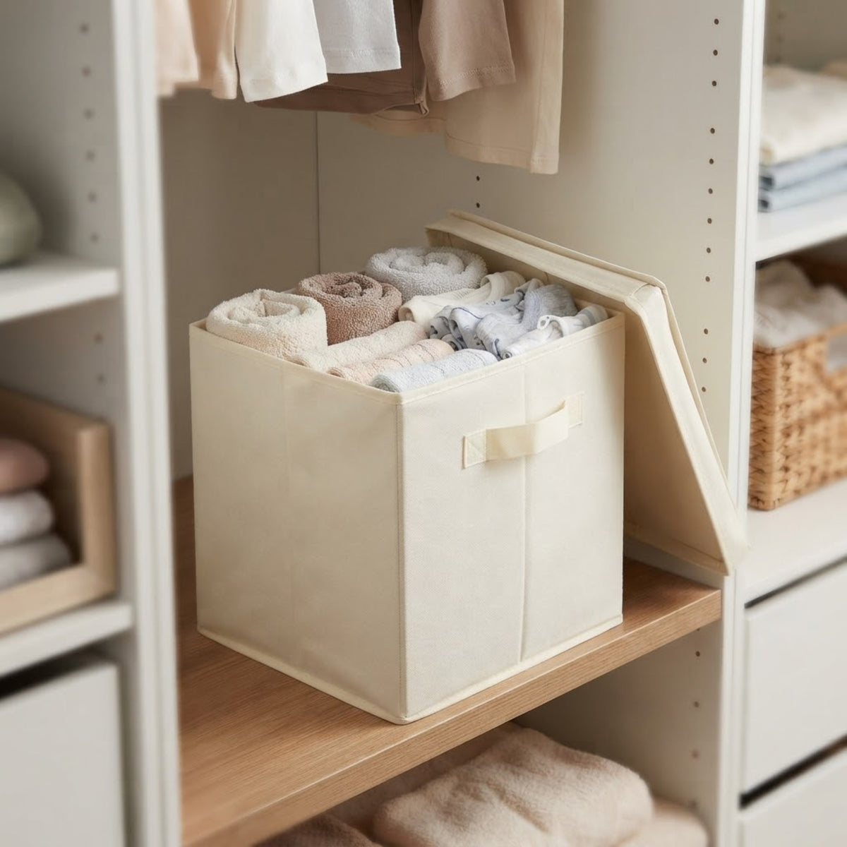 Fabric Storage Box with Lid