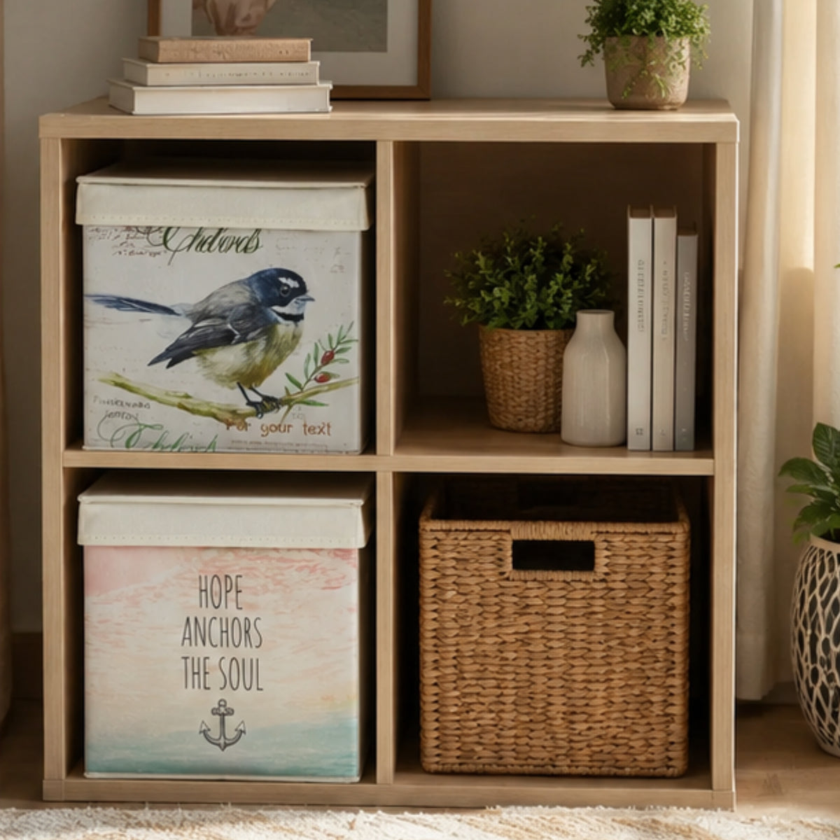 Fabric Storage Box with Lid