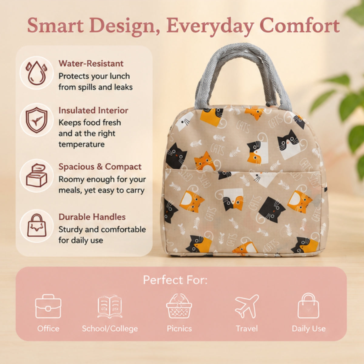 Girly Look Lunch Bag for Women