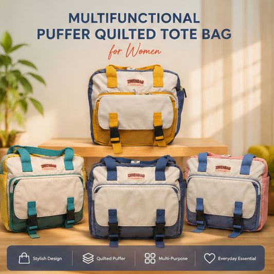 Puffer Quilted Tote Bag